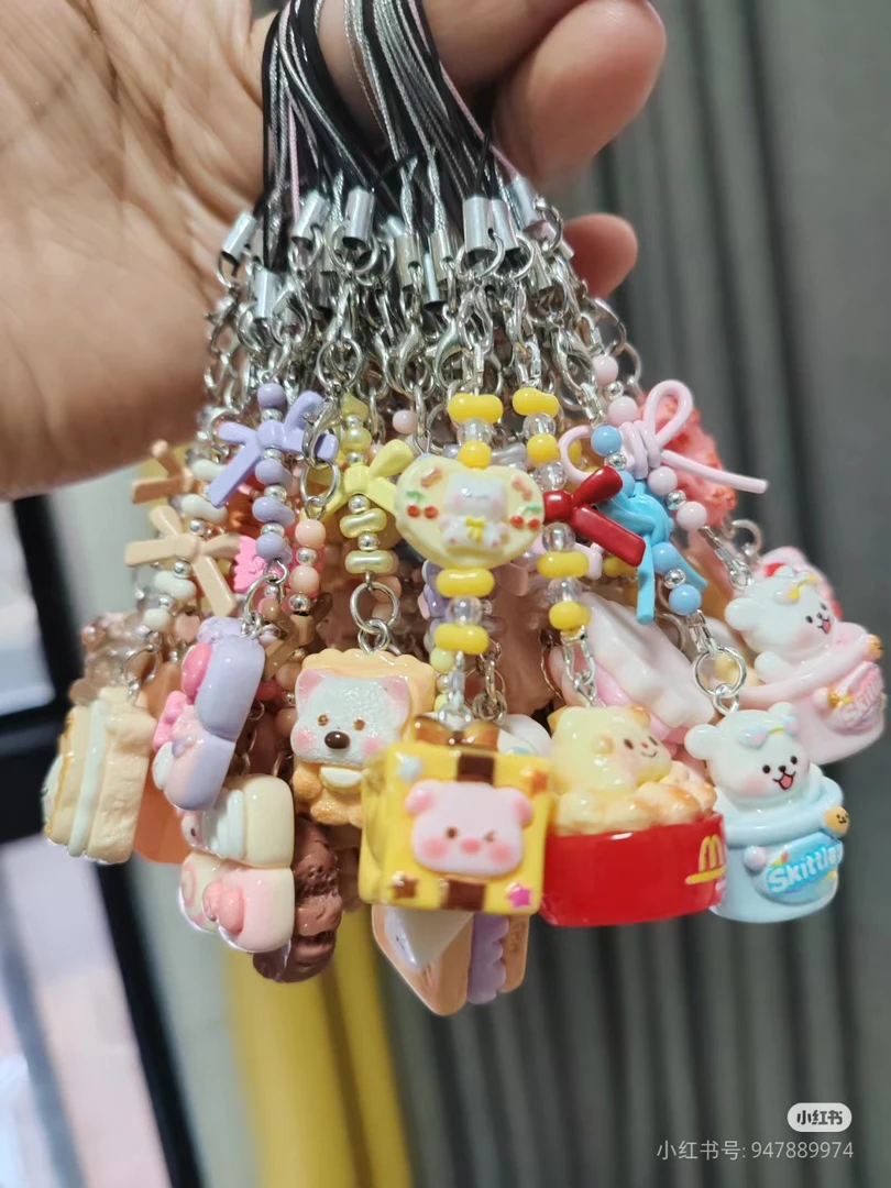 食丸树脂手机链  个性 手工 小仙女 可爱