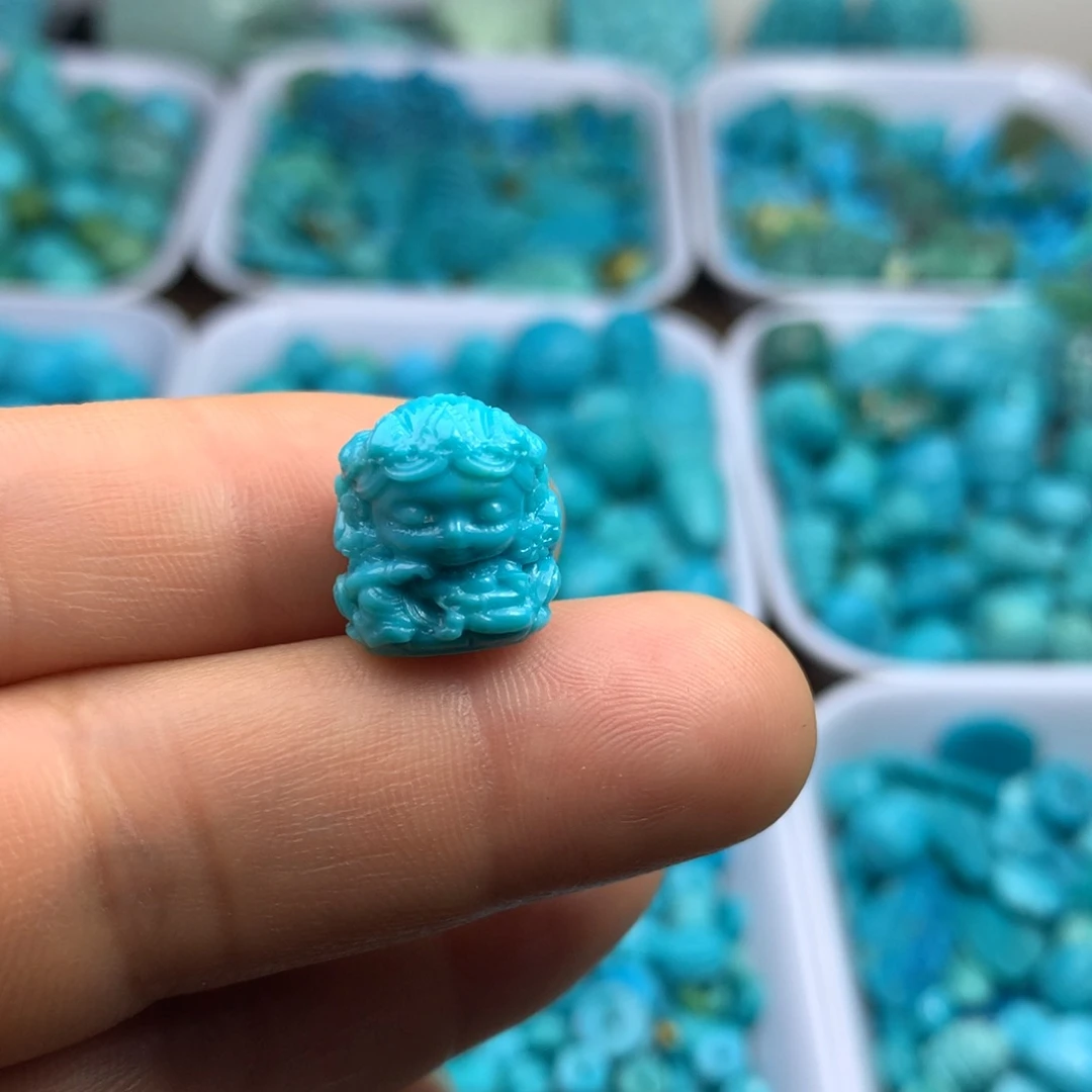 绿松石未镶嵌吊坠(不含链)14×13×10