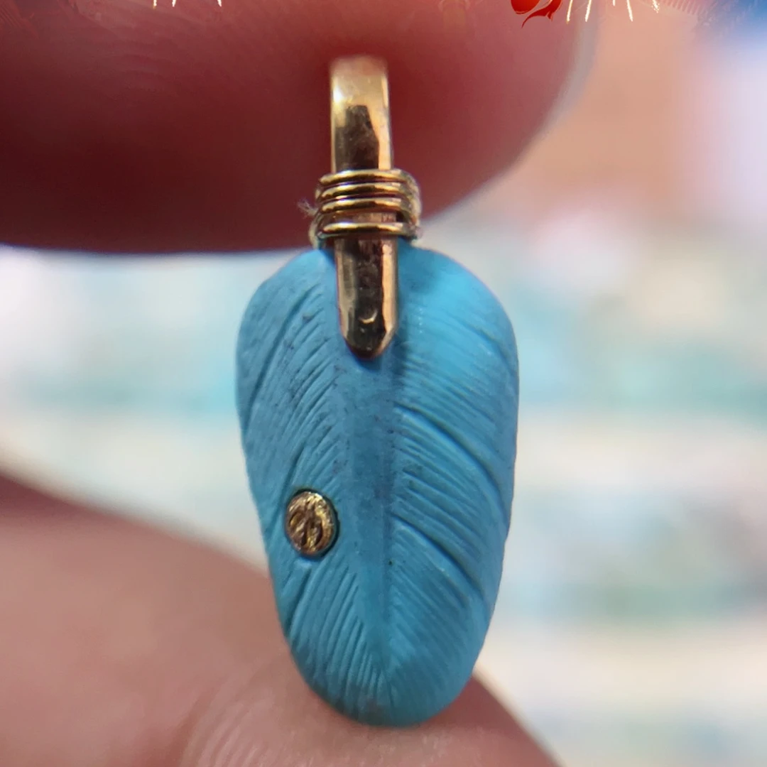 绿松石配饰18K金镶嵌