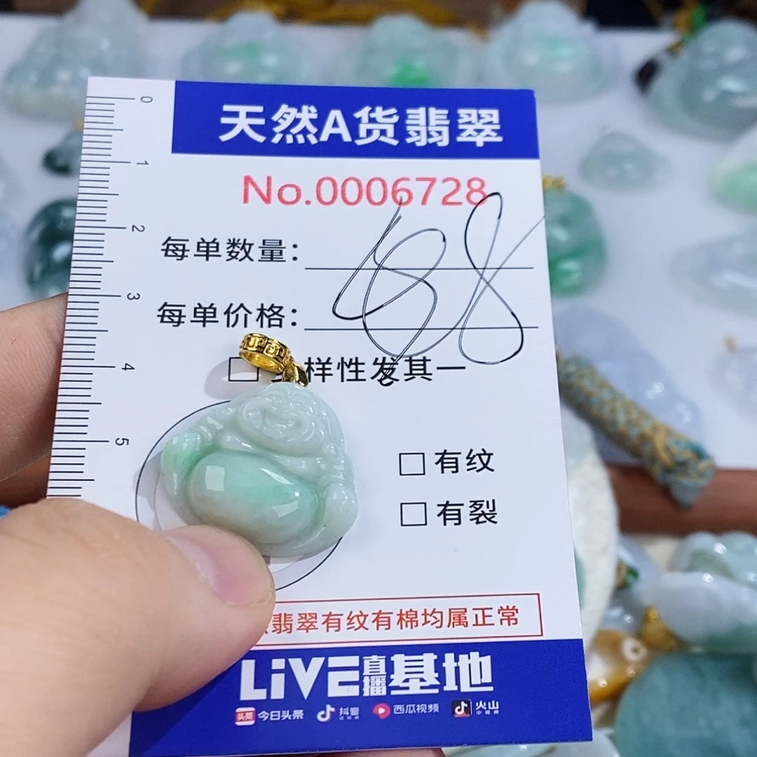 翡翠未镶嵌颈饰6728