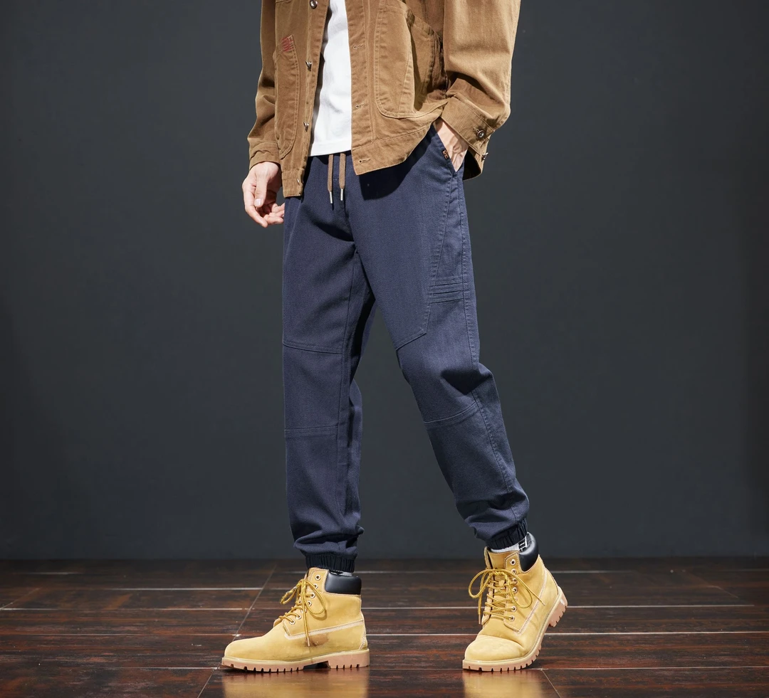 2025新款秋季男款休闲裤深灰色男士裤子束脚裤潮流百搭宽松长裤