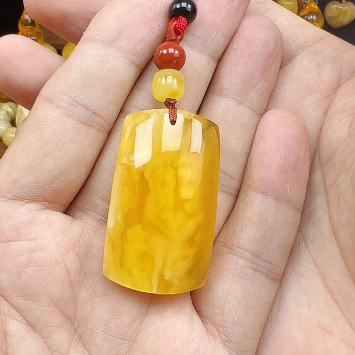 蜜蜡未镶嵌珠宝奇石蜜蜡吊坠14.5克