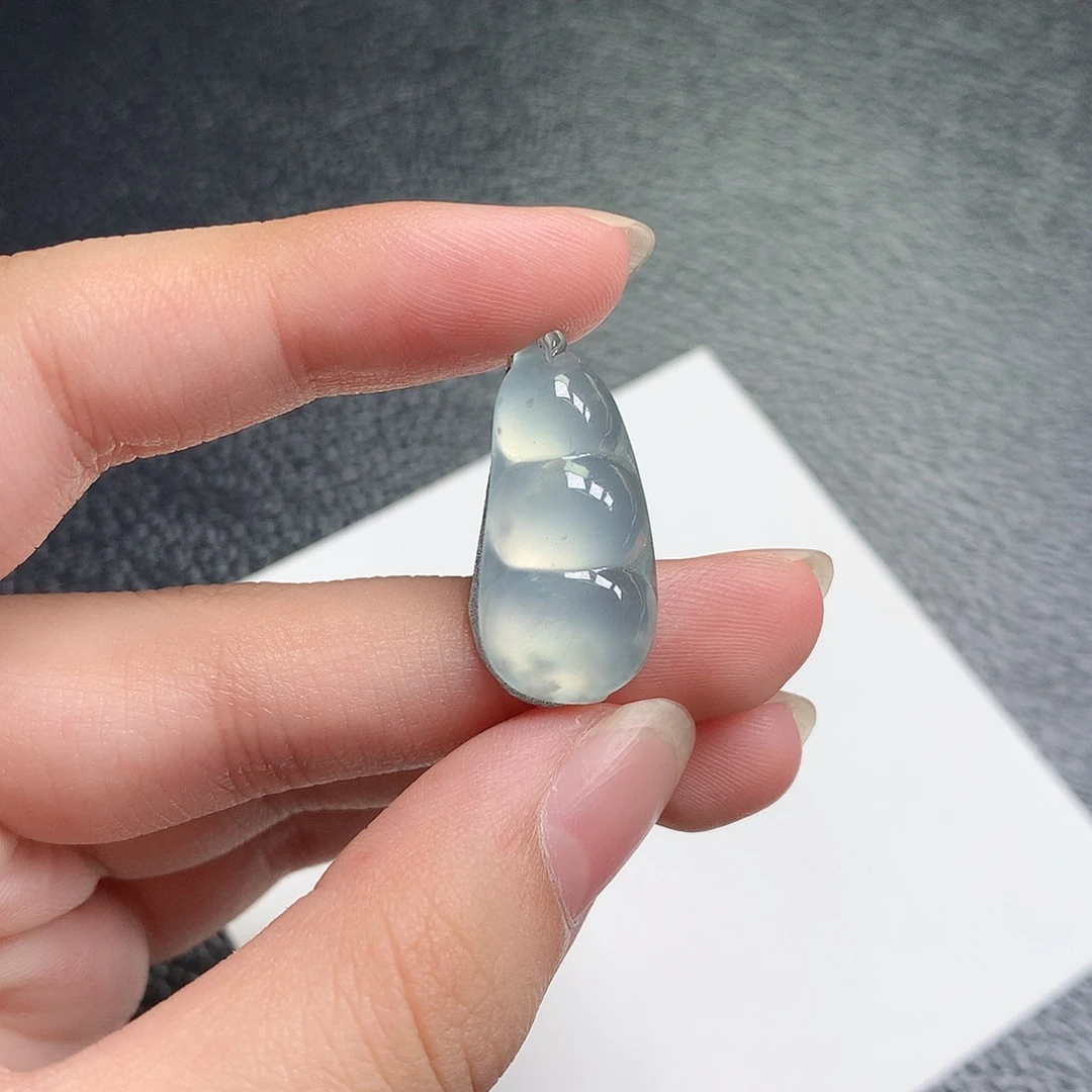 翡翠裸石缅甸天然A货翡翠冰种豆子