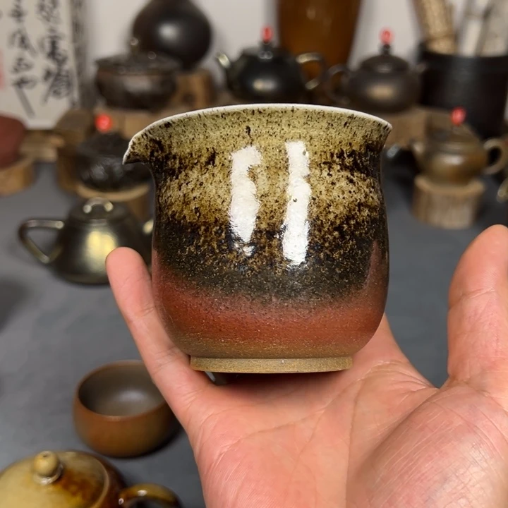 壶白泥古法柴烧公道杯260c c