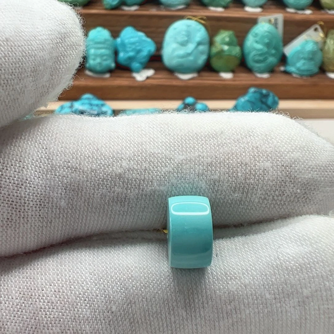 绿松石未镶嵌直切珠 9.5mm