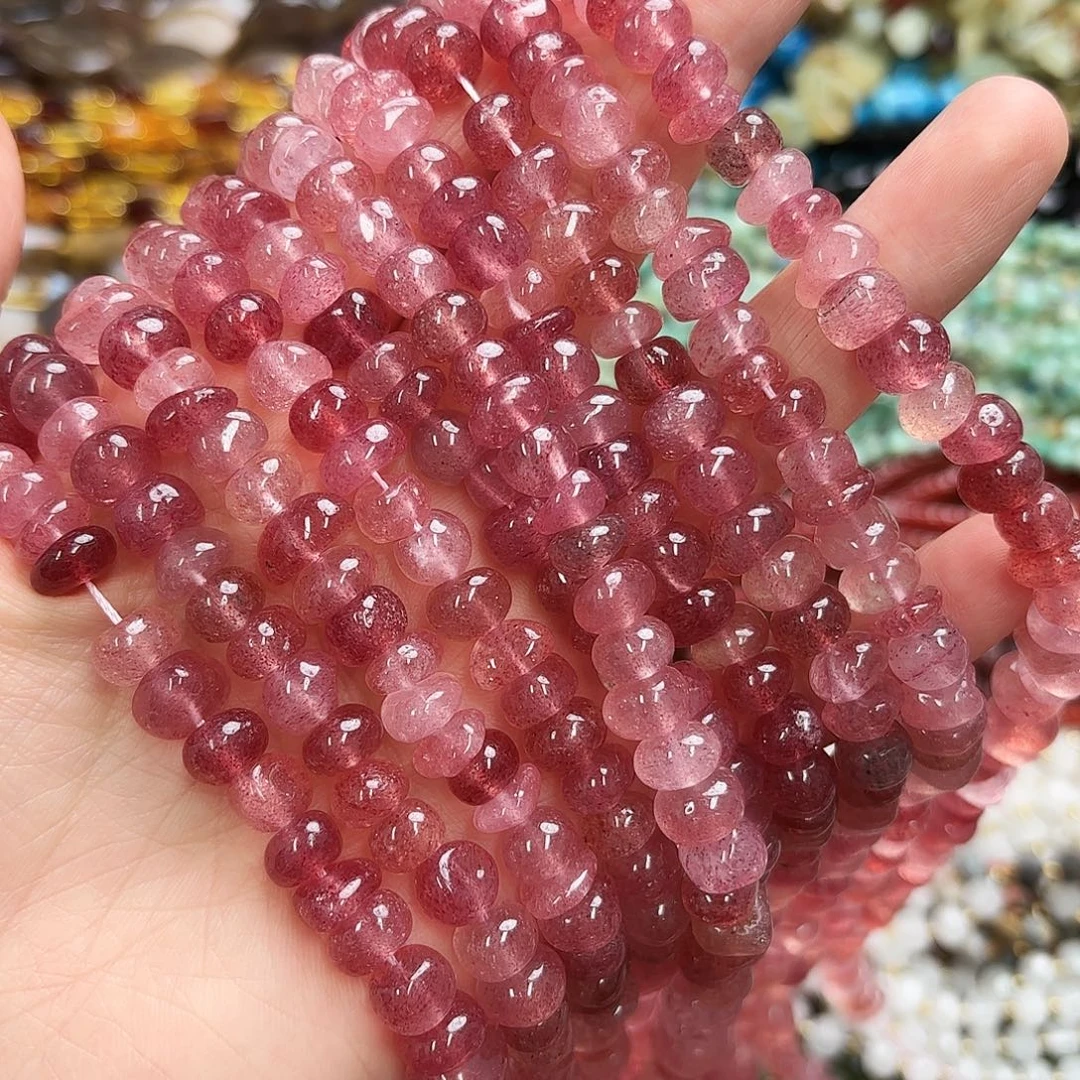 玛瑙/玉髓未镶嵌珠宝半成品卡十草莓晶