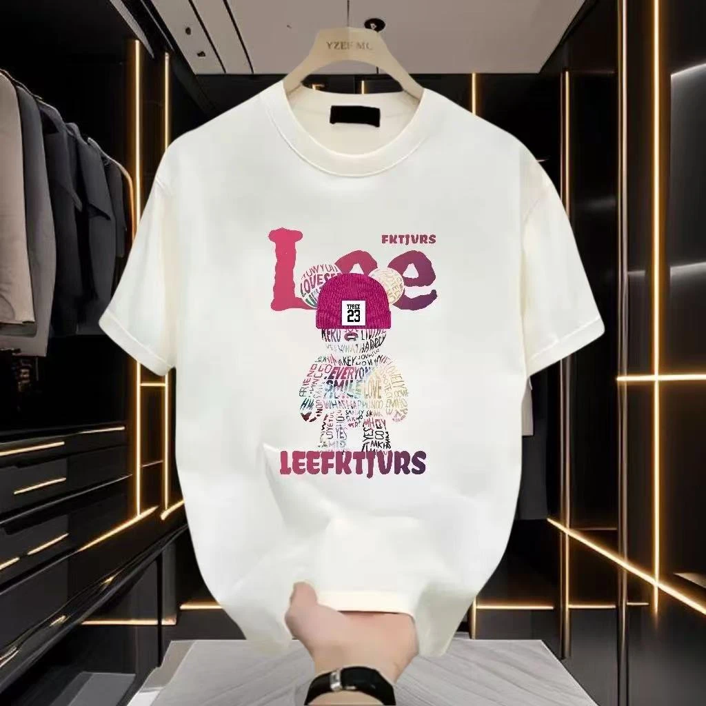 美式痞帅重磅纯棉短袖T恤青年男女款夏季ins潮牌街头修身百搭上衣