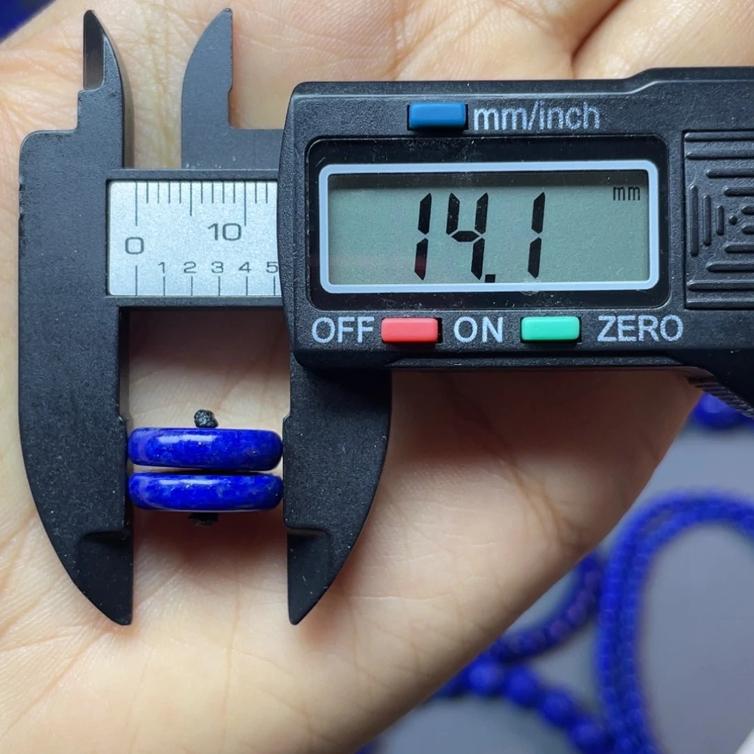 青金石未镶嵌14mm隔片配饰