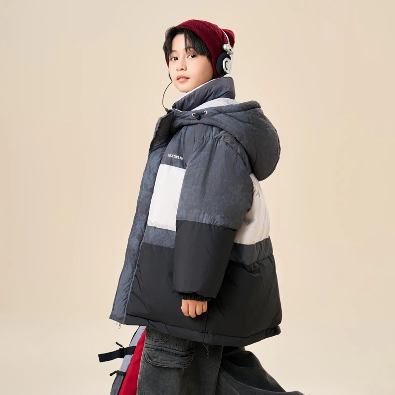 儿童羽绒服男童2024新款韩版冬季加厚中长款保暖加厚中大童装外套