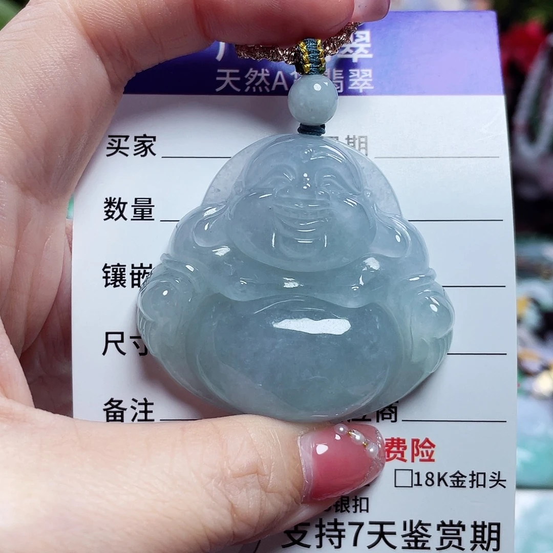 翡翠未镶嵌颈饰佛公31