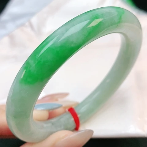 未镶嵌手镯翡翠54圆条880985