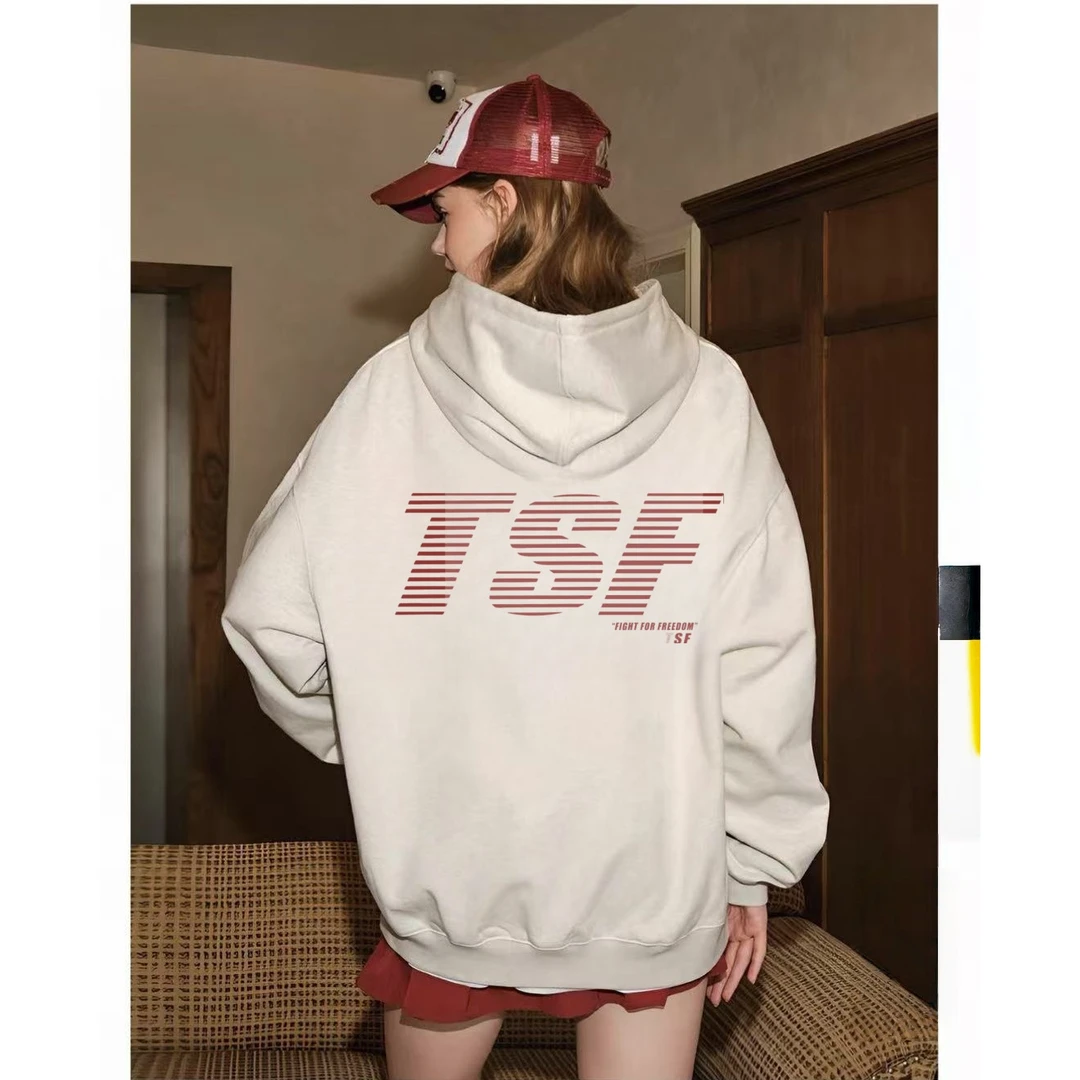 休闲冬季百搭连帽卫衣中长款秋款长袖卡通动漫宽松时尚带帽春秋