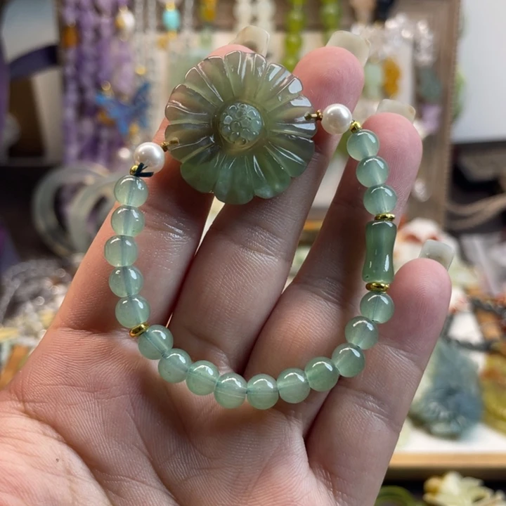 蛇纹石玉未镶嵌手链