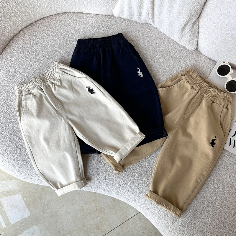 【简约时尚】儿童简约时尚休闲裤男童春秋季韩版百搭宽松潮款外穿长