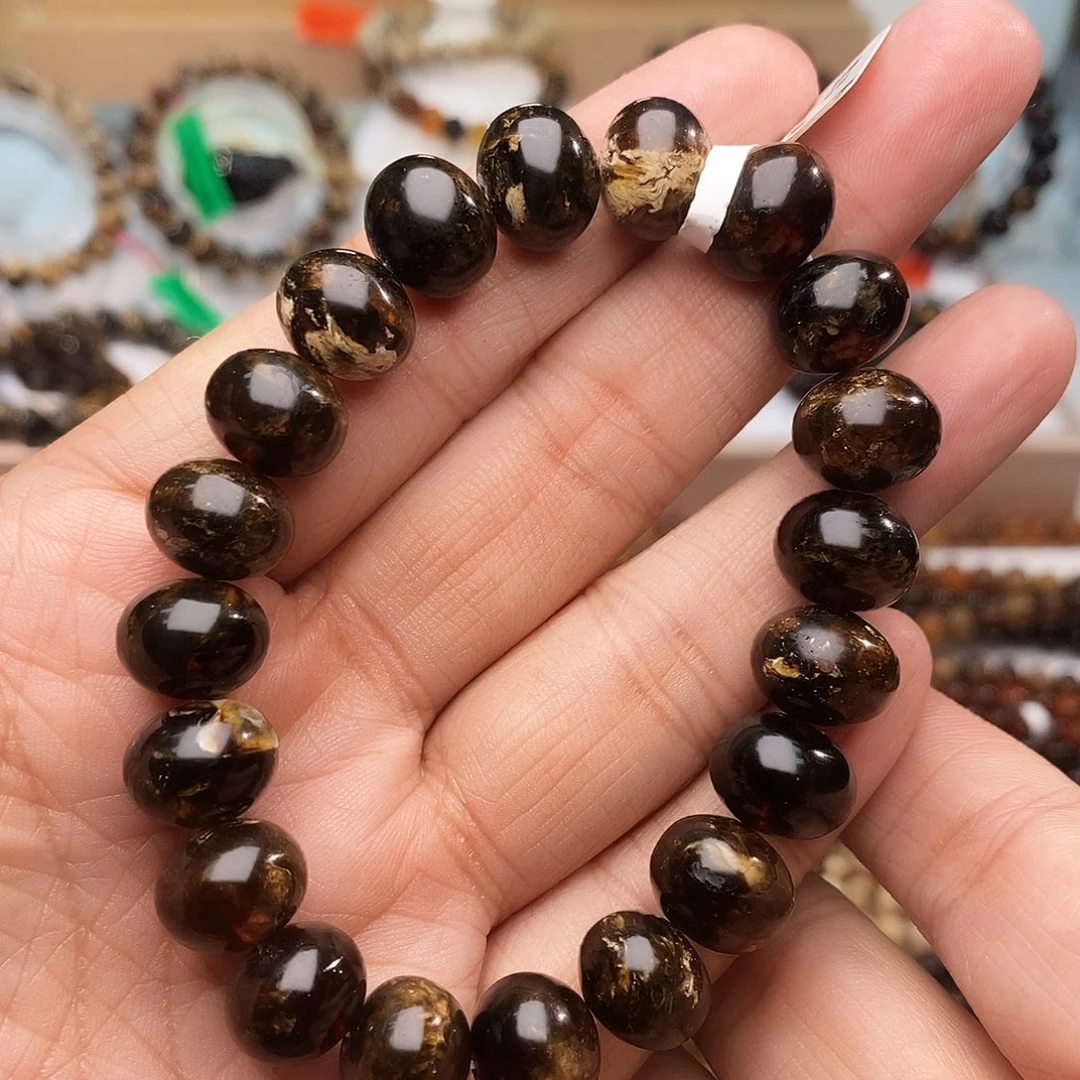 琥珀未镶嵌裸石12黑