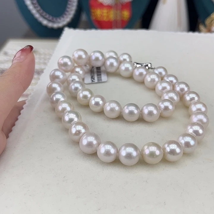淡水珍珠银S925镶嵌颈饰10➕极光炫彩高品