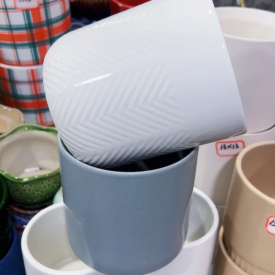 外贸尾单陶瓷花盆凑单10米包邮