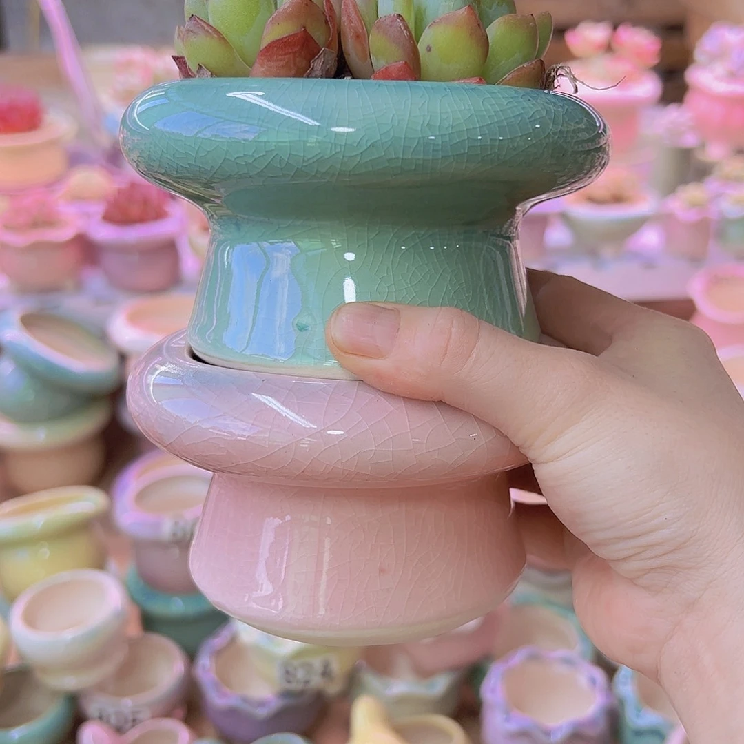 陶瓷花盆当场满12包邮