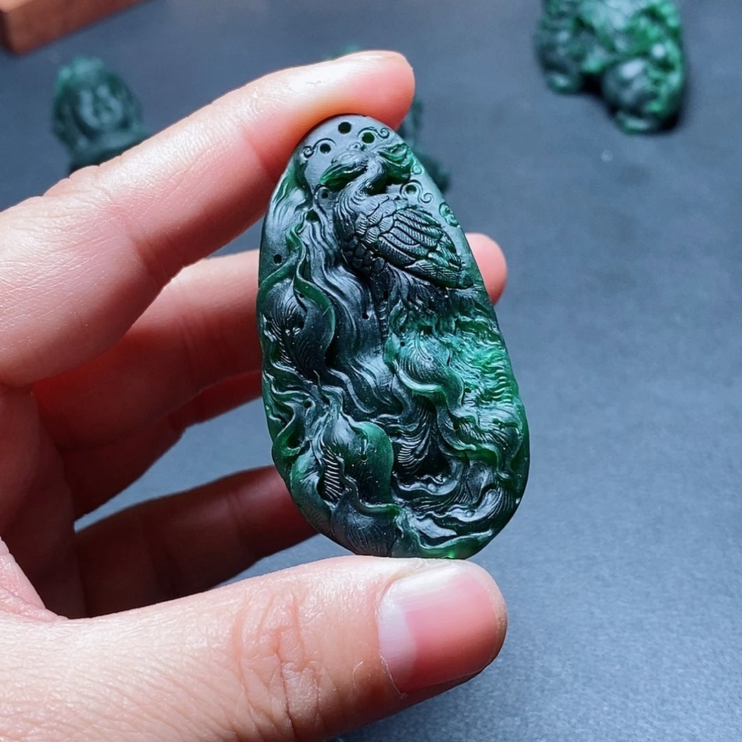 定制翡翠未镶嵌翡翠吊坠x