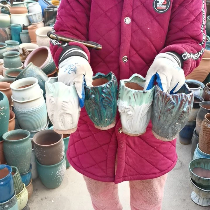 红陶口9高15…瑕疵颜色随机四个