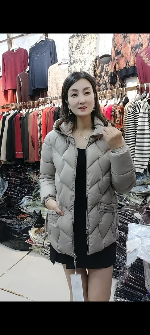 中年妈妈棉服短款保暖外套时尚洋气秋冬小棉袄