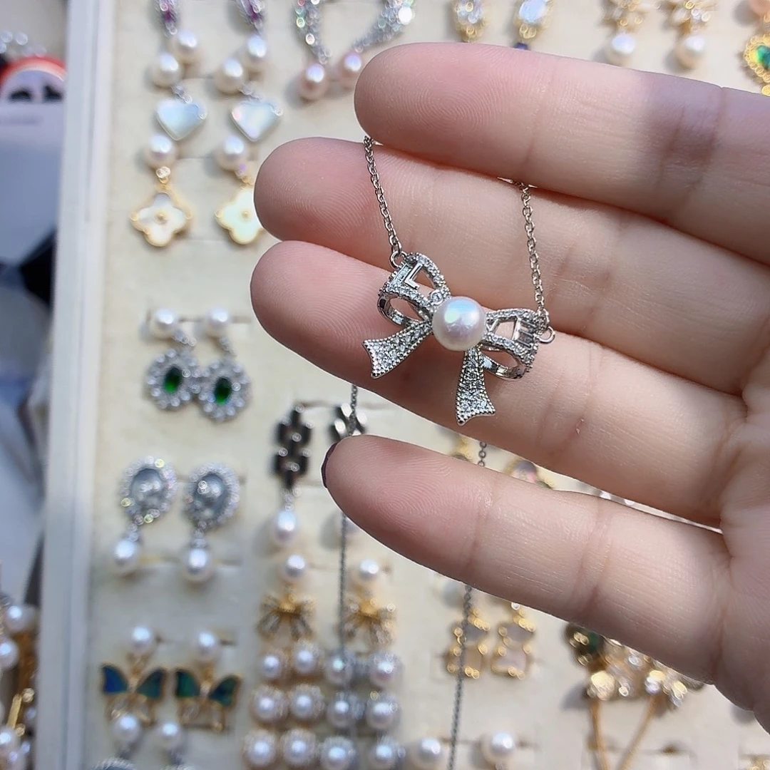 合金淡水珍珠耳饰