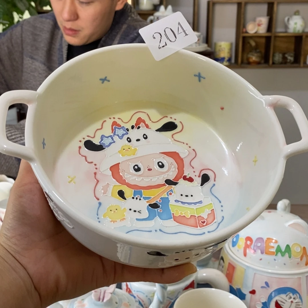 瓷片景德镇釉下彩手绘