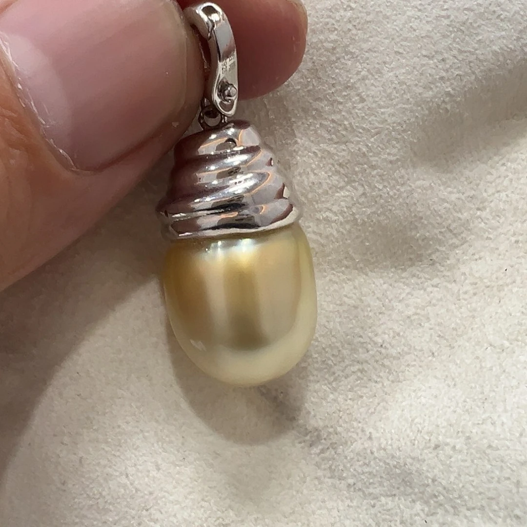 海水珍珠吊坠(不含链)银S925镶嵌桑**凝