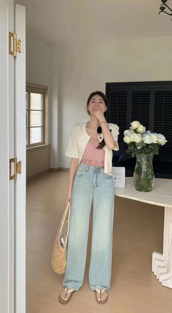 Cutiepie·小众设计款直筒牛仔裤