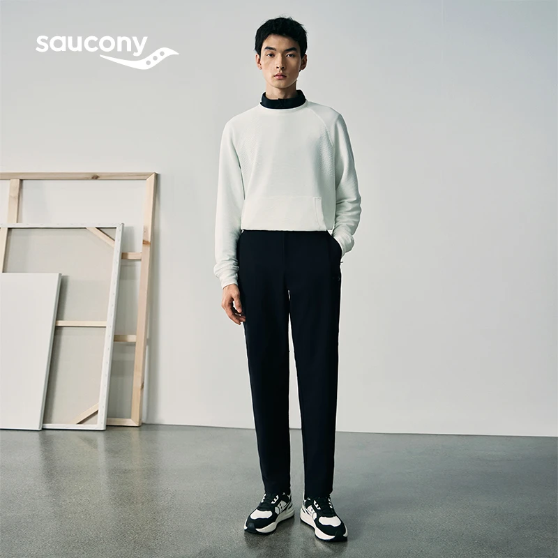 saucony索康尼男子都市生活立体锥形舒适弹力多场景梭织长裤