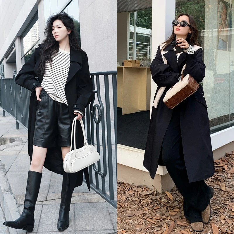 【特价捡漏】阑夜鹅绒风衣50+中空纱可拆卸羽绒优雅飒爽美洋MEIYANG