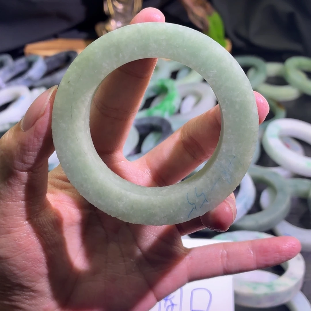 定制翡翠未镶嵌天然纹理随机，追求完美者慎拍