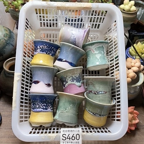 紫砂花盆460微瑕品口径6厘米左右的