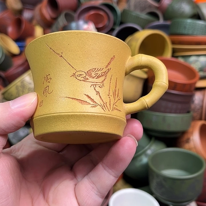 紫砂茶杯全手工紫砂主人杯