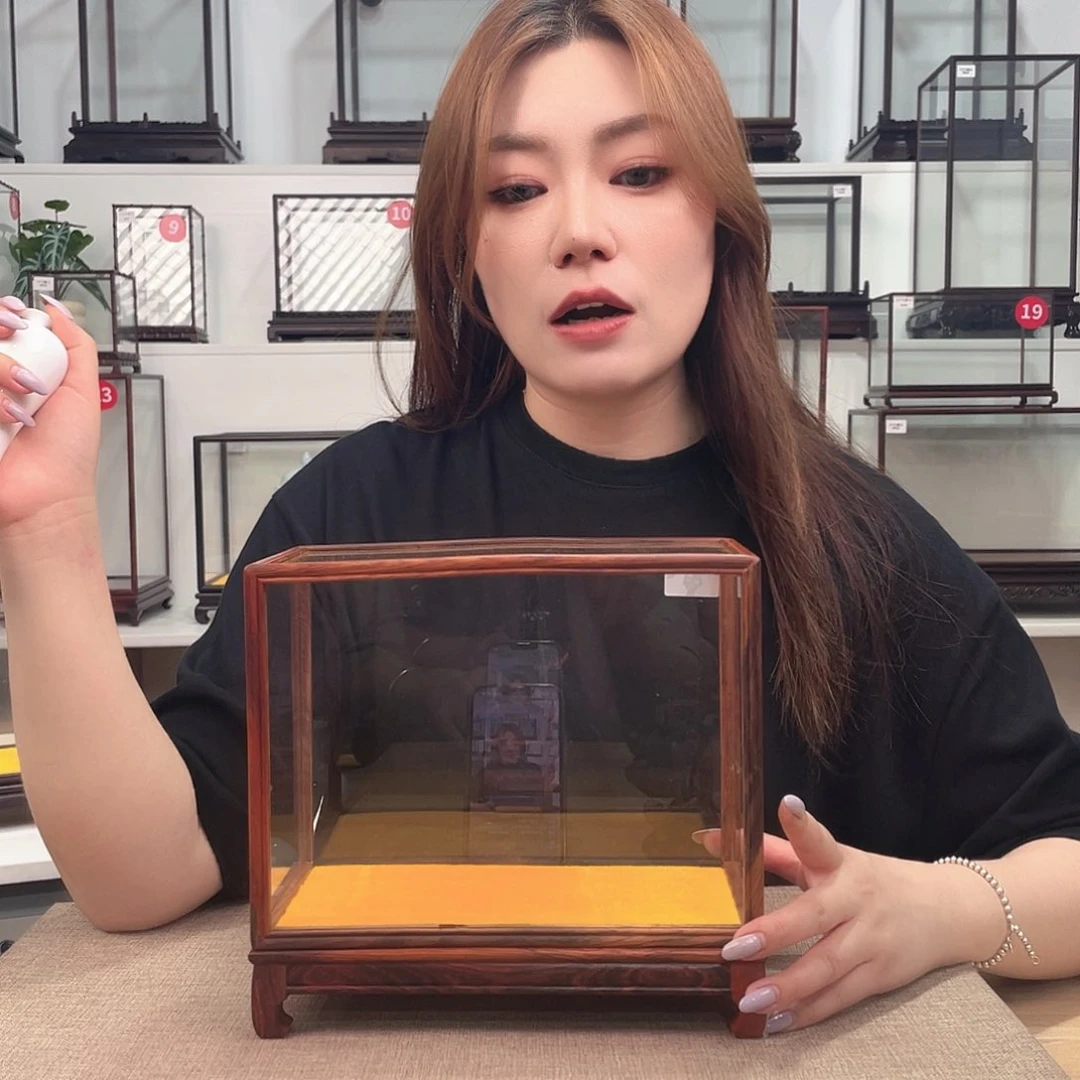 上***正紫檀木类端景台工艺品摆件