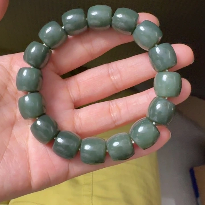 和田玉未镶嵌颈饰且末蓝头货油润14