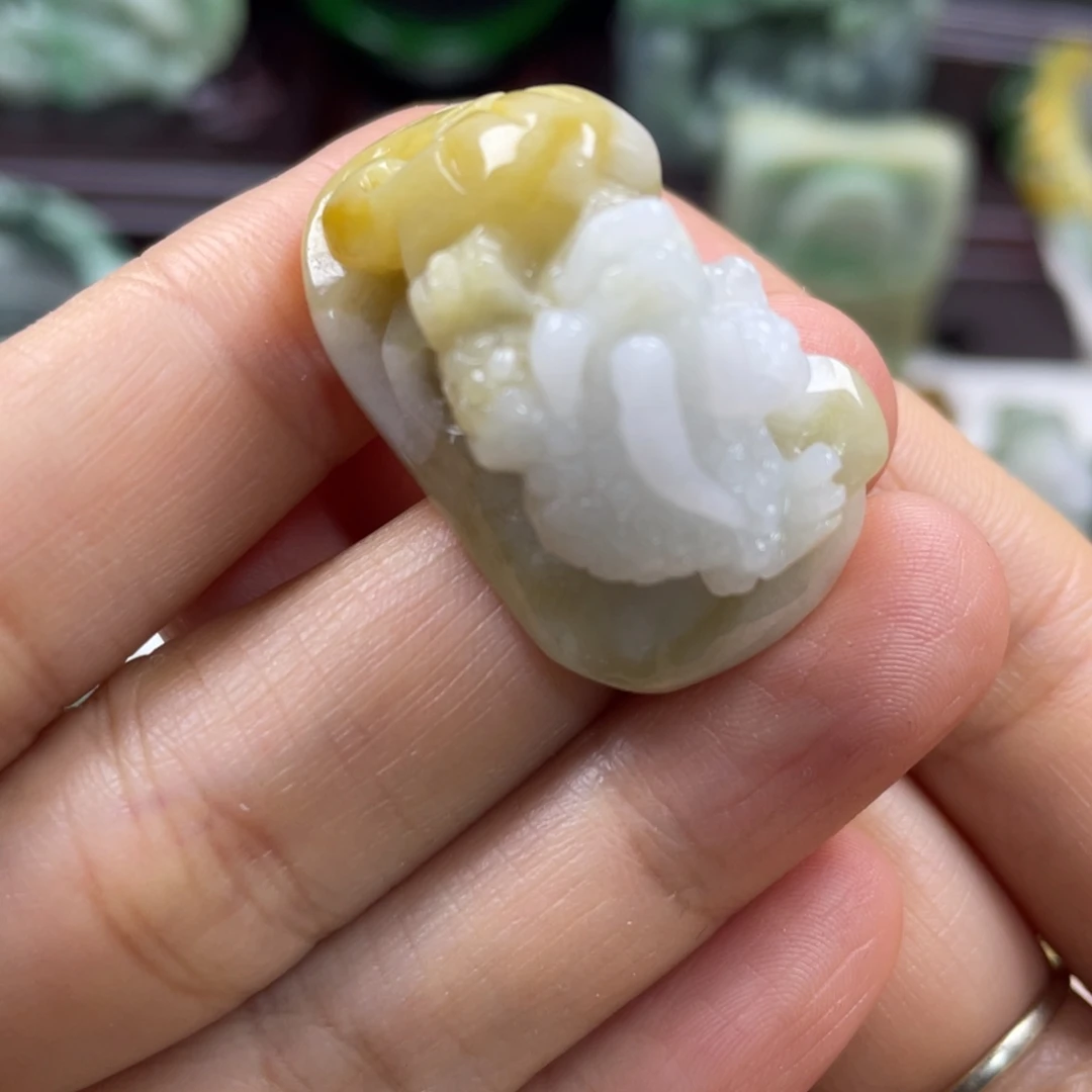 翡翠未镶嵌颈饰牌子