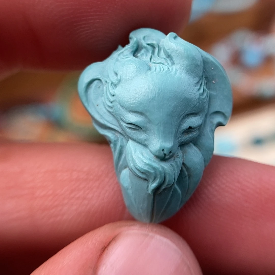 绿松石未镶嵌藏扣