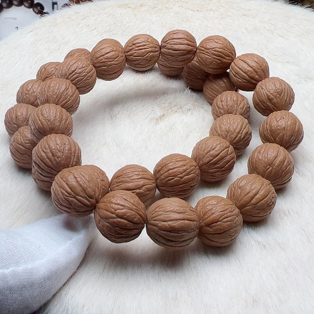 菩提根/象牙果手串卡14核桃原皮菩提S3