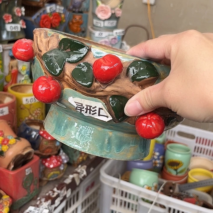 粗陶材质多肉花盆