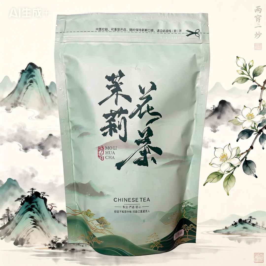 青坤山茉莉花茶四川花茶炒香窨制口粮茶200g袋装