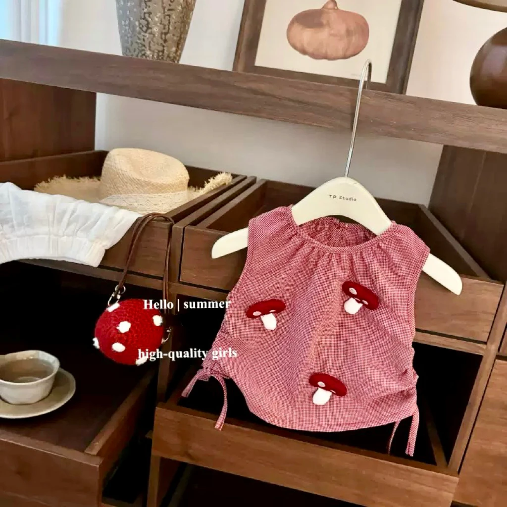 儿童夏款小蘑菇背心