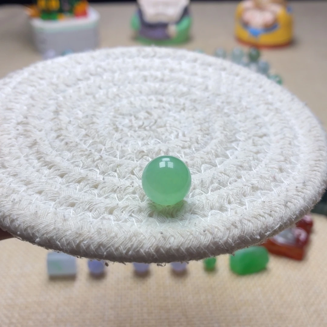 翡翠未镶嵌手链12.06满绿圆珠