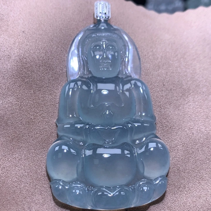 翡翠18K金镶嵌颈饰缅甸翡翠