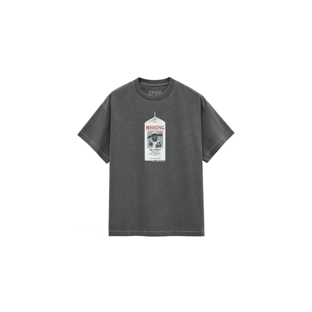 全新未使用  EPIDE小羊牛奶盒子印花T恤