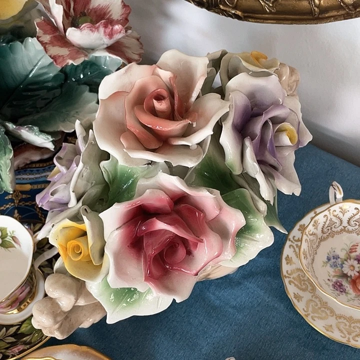 中古欧瓷瓷器小房子