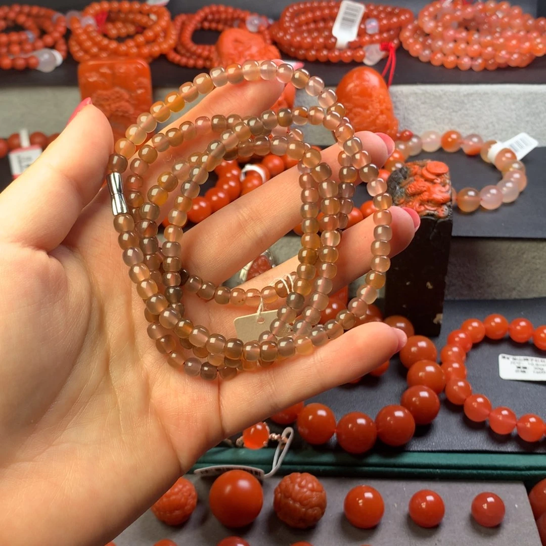 南红玛瑙未镶嵌项链