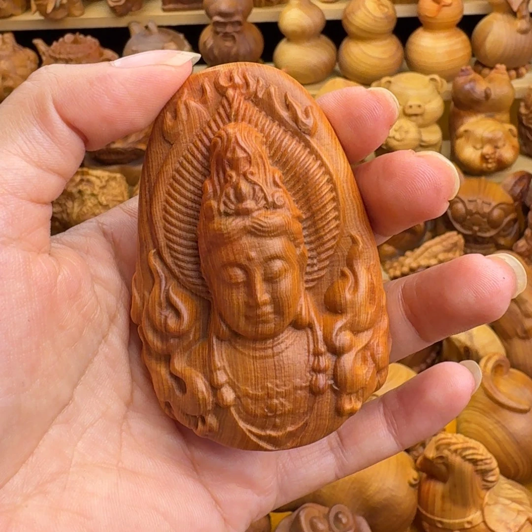 永***远柏木（崖柏）崖柏观音牌子，一物一拍