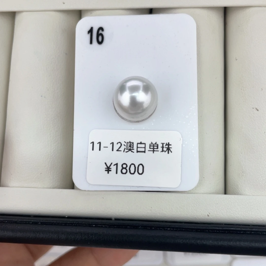 定制海水珍珠颈饰未镶嵌澳白裸珠11-12