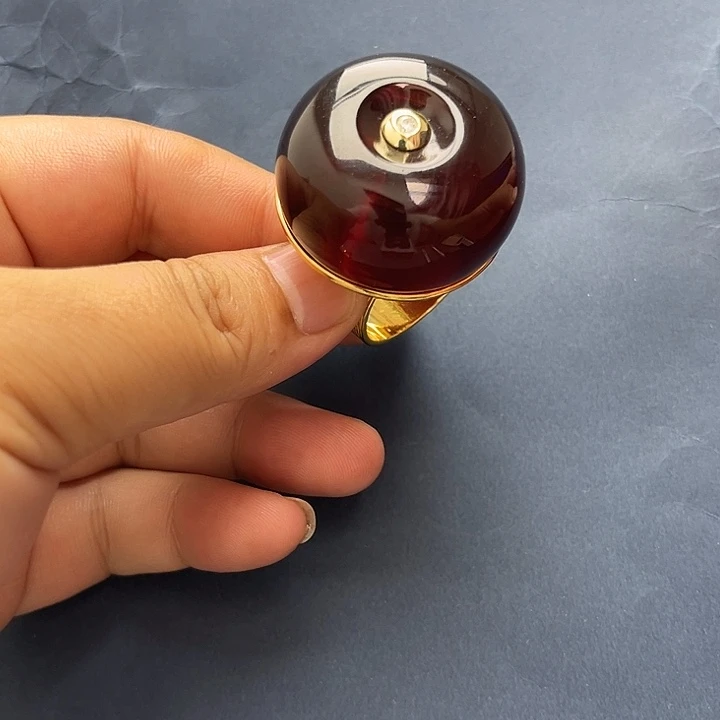 琥珀未镶嵌裸石戒指